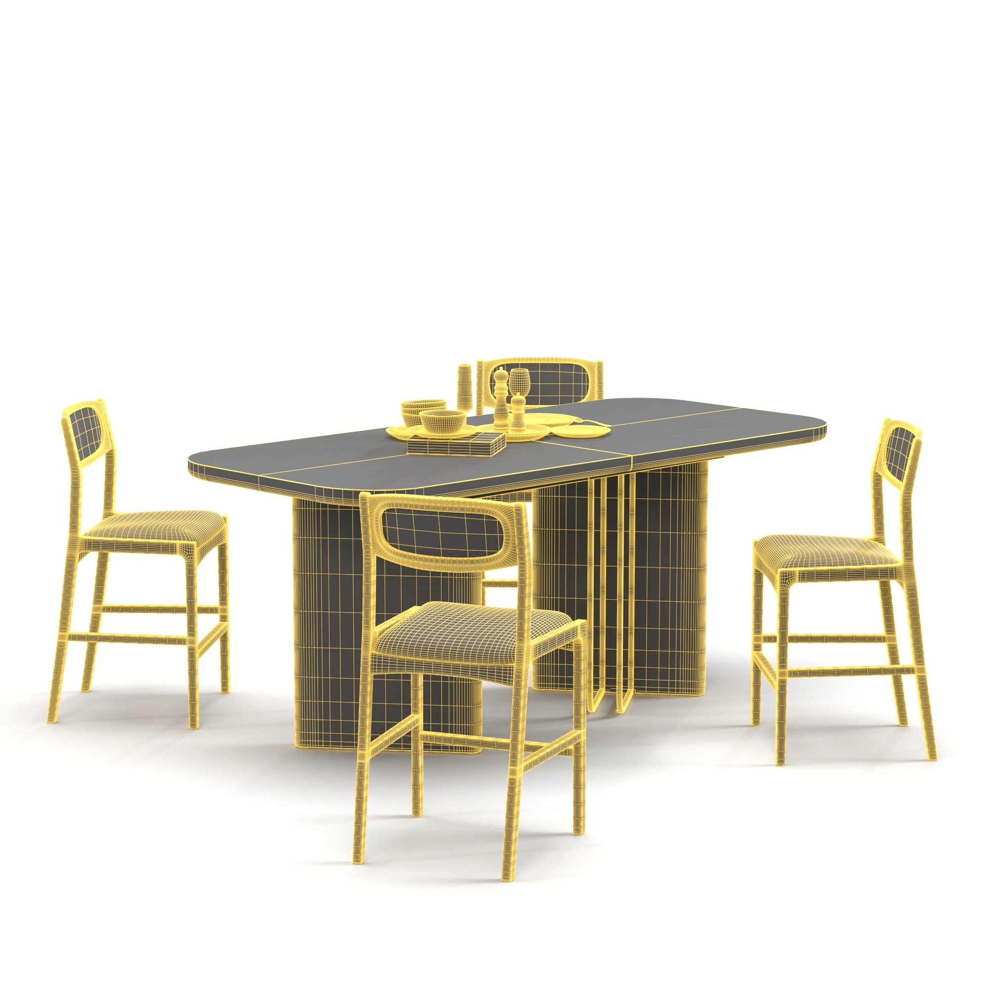 Dining Set 11 3D Model_06